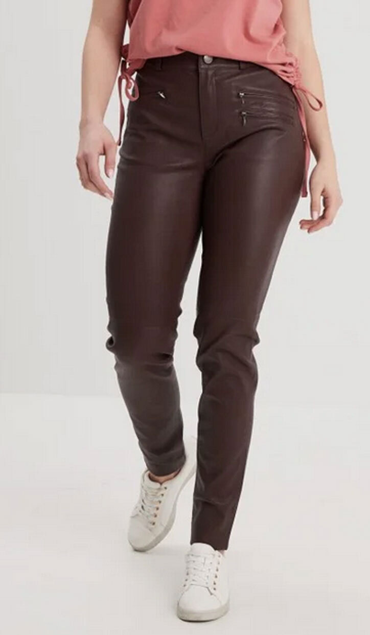 Vêtement en cuir Pantalon cuir marron