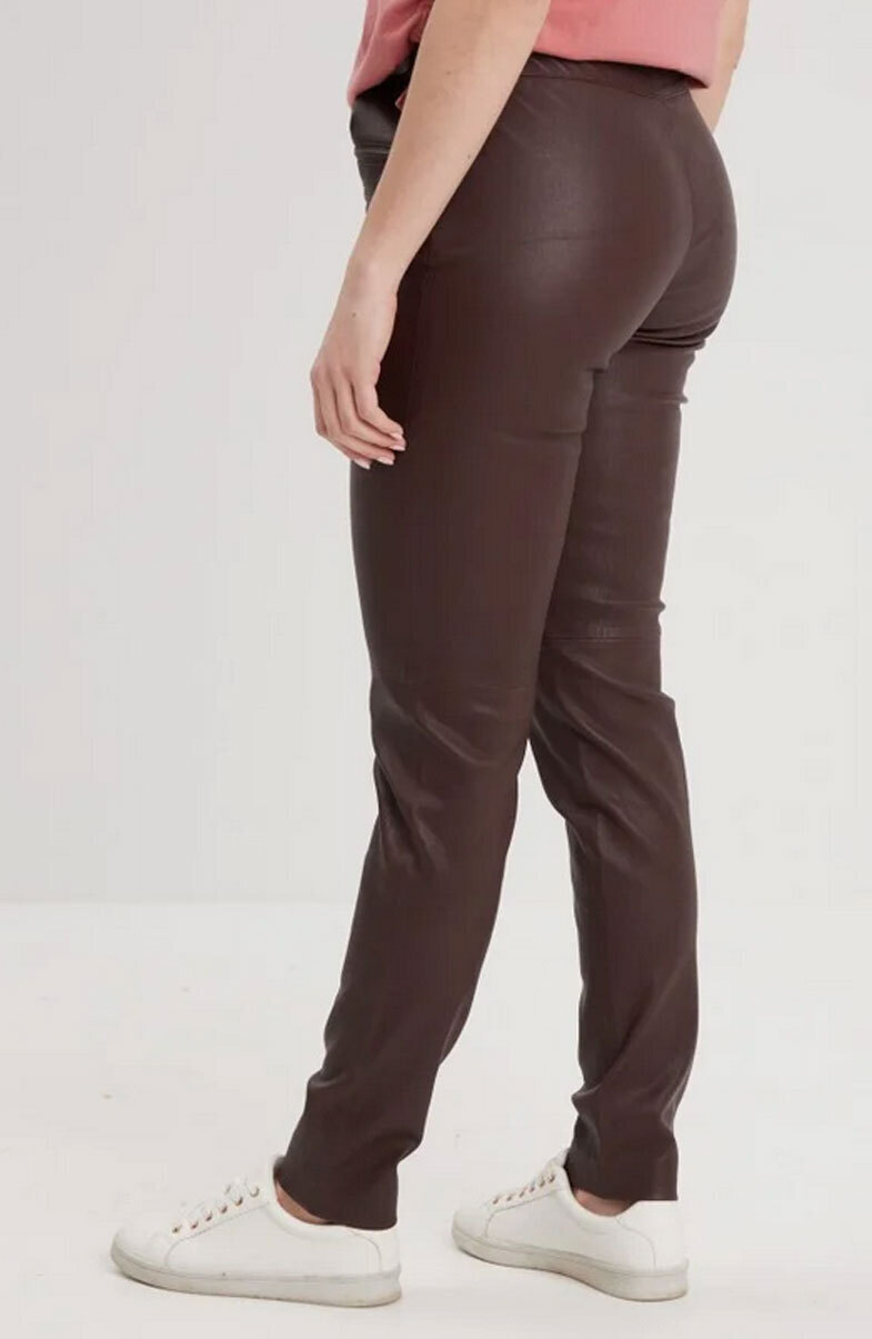 Vêtement en cuir Pantalon cuir marron