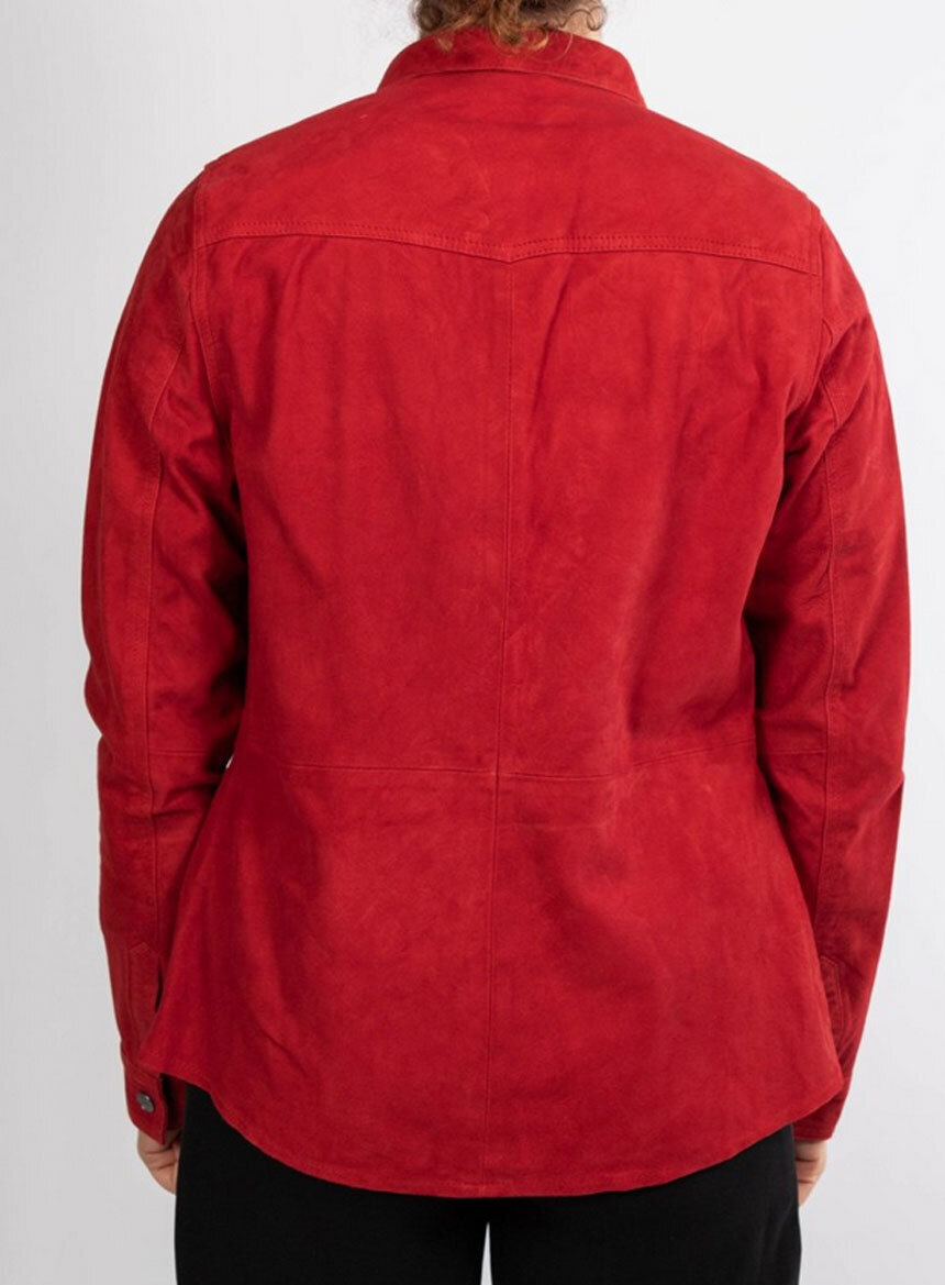 Vêtement en cuir Vestes cuir rouge