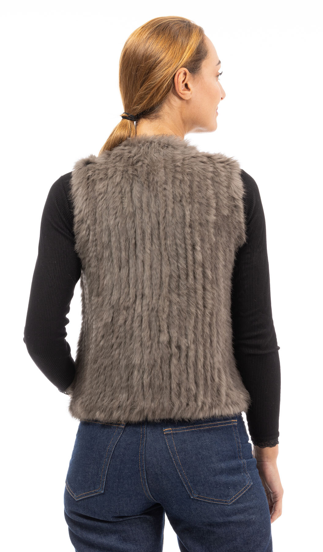 Vêtement en cuir Gilets cuir & fourrure  gris