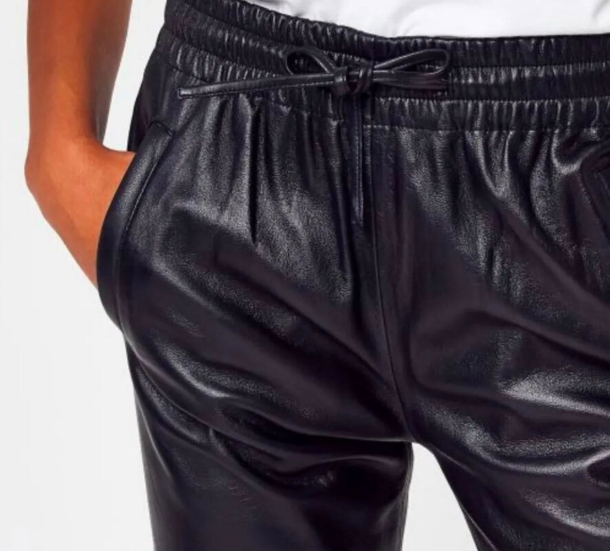 Vêtement en cuir Pantalon cuir noir