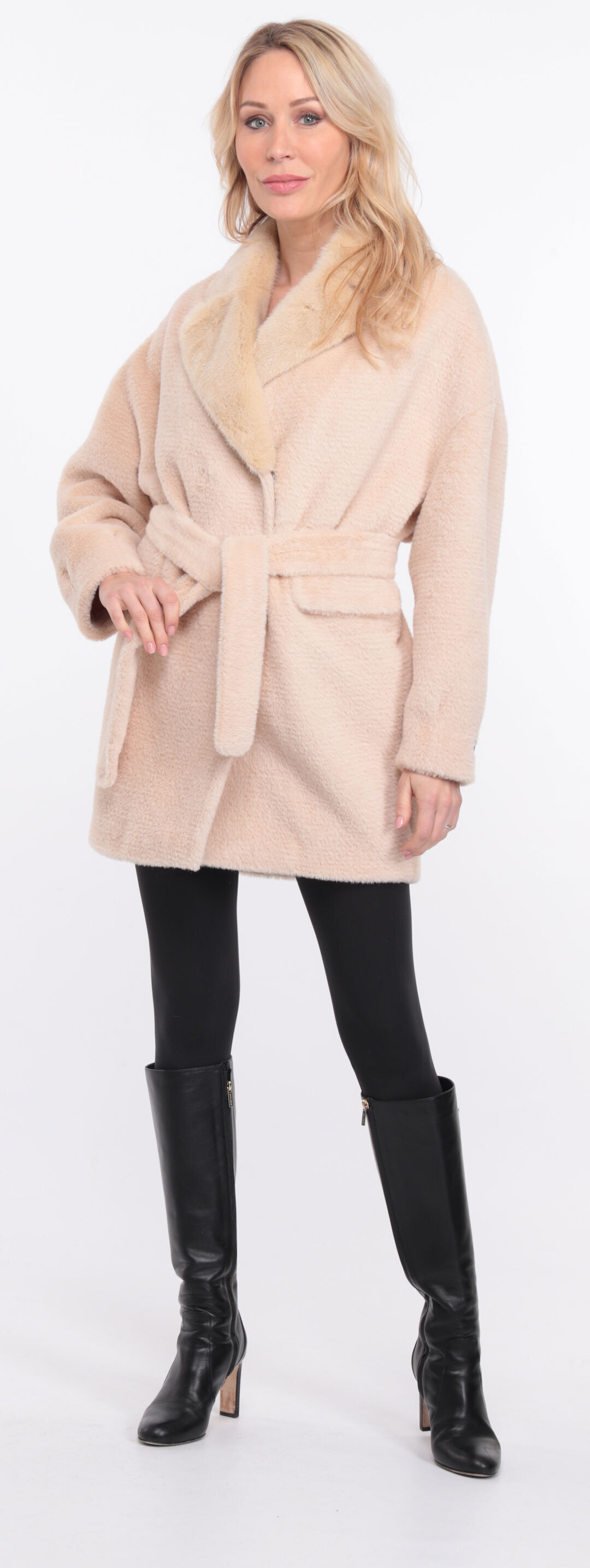 Vêtement en cuir Manteaux cuir beige