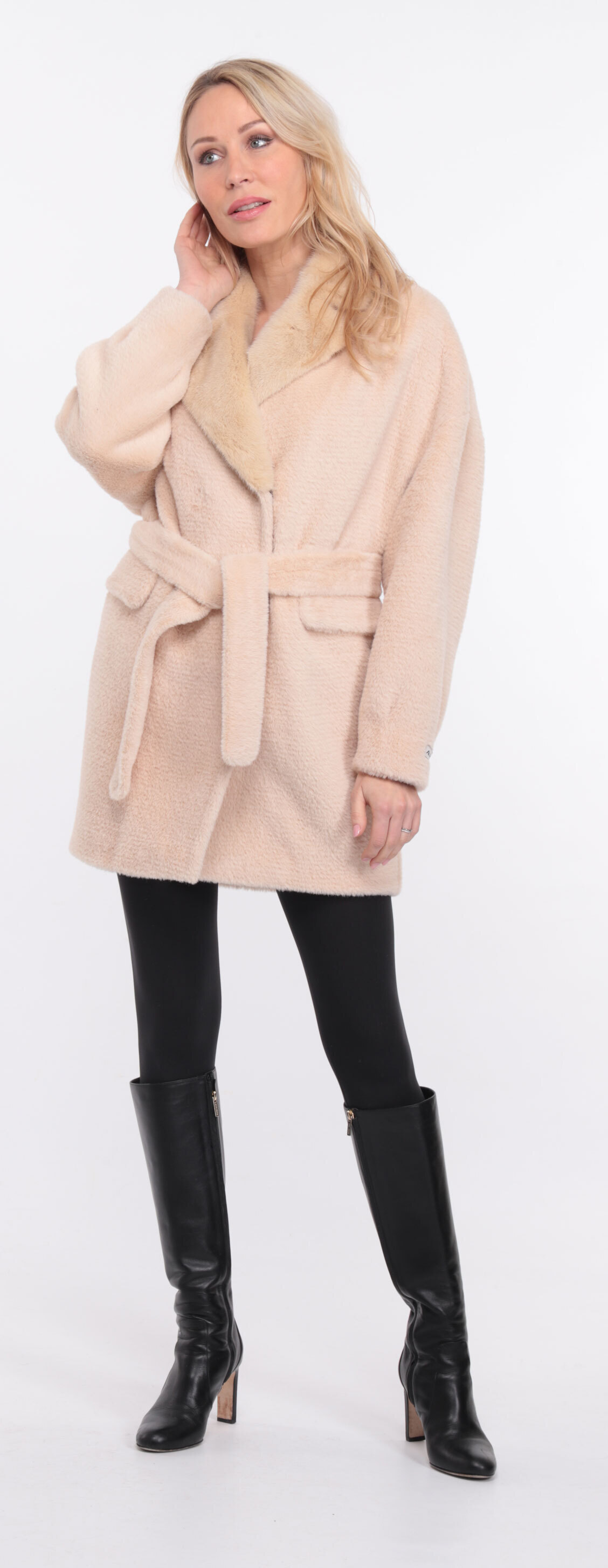 Vêtement en cuir Manteaux cuir beige