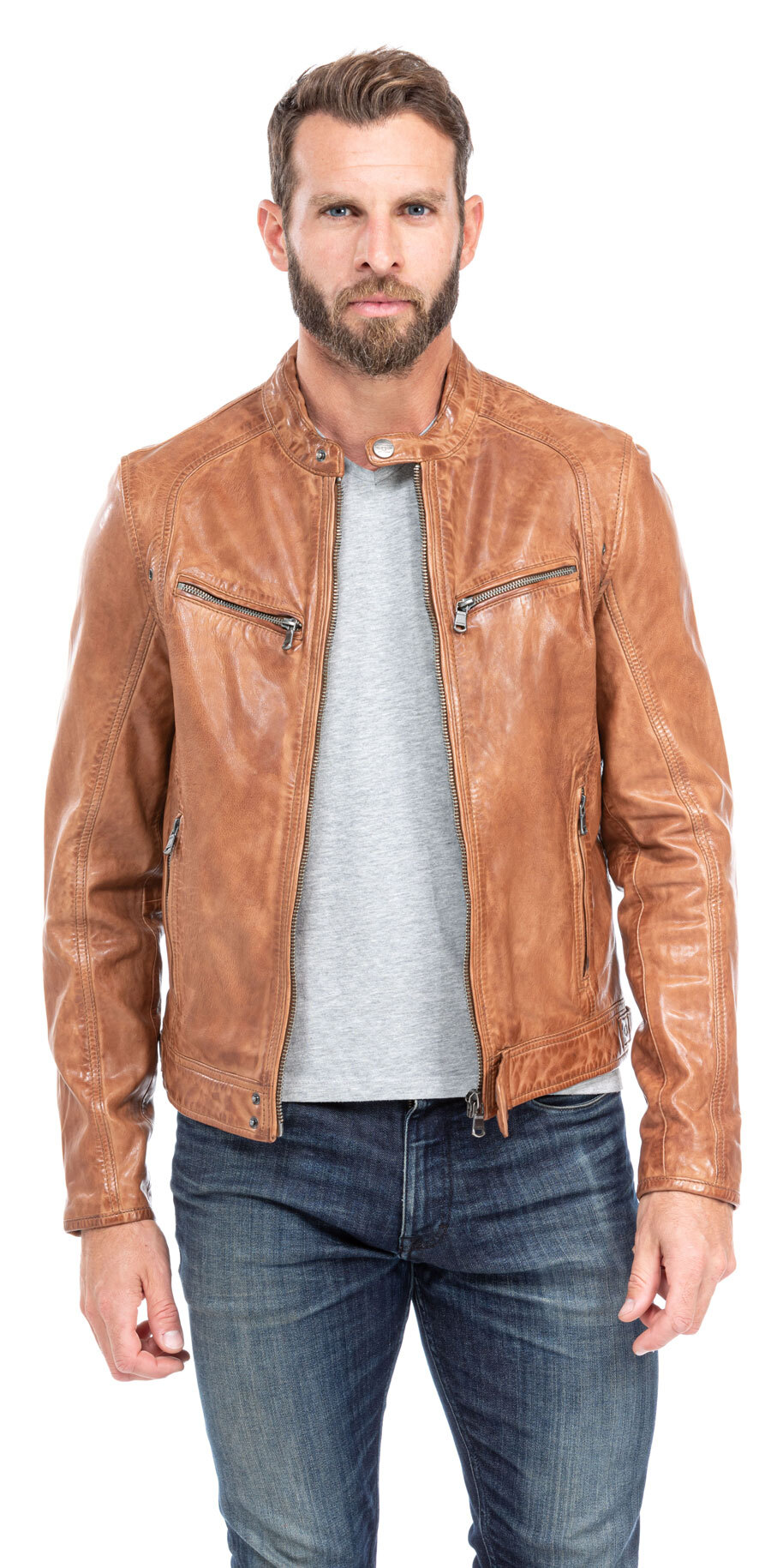 Veste cuir style discount motard