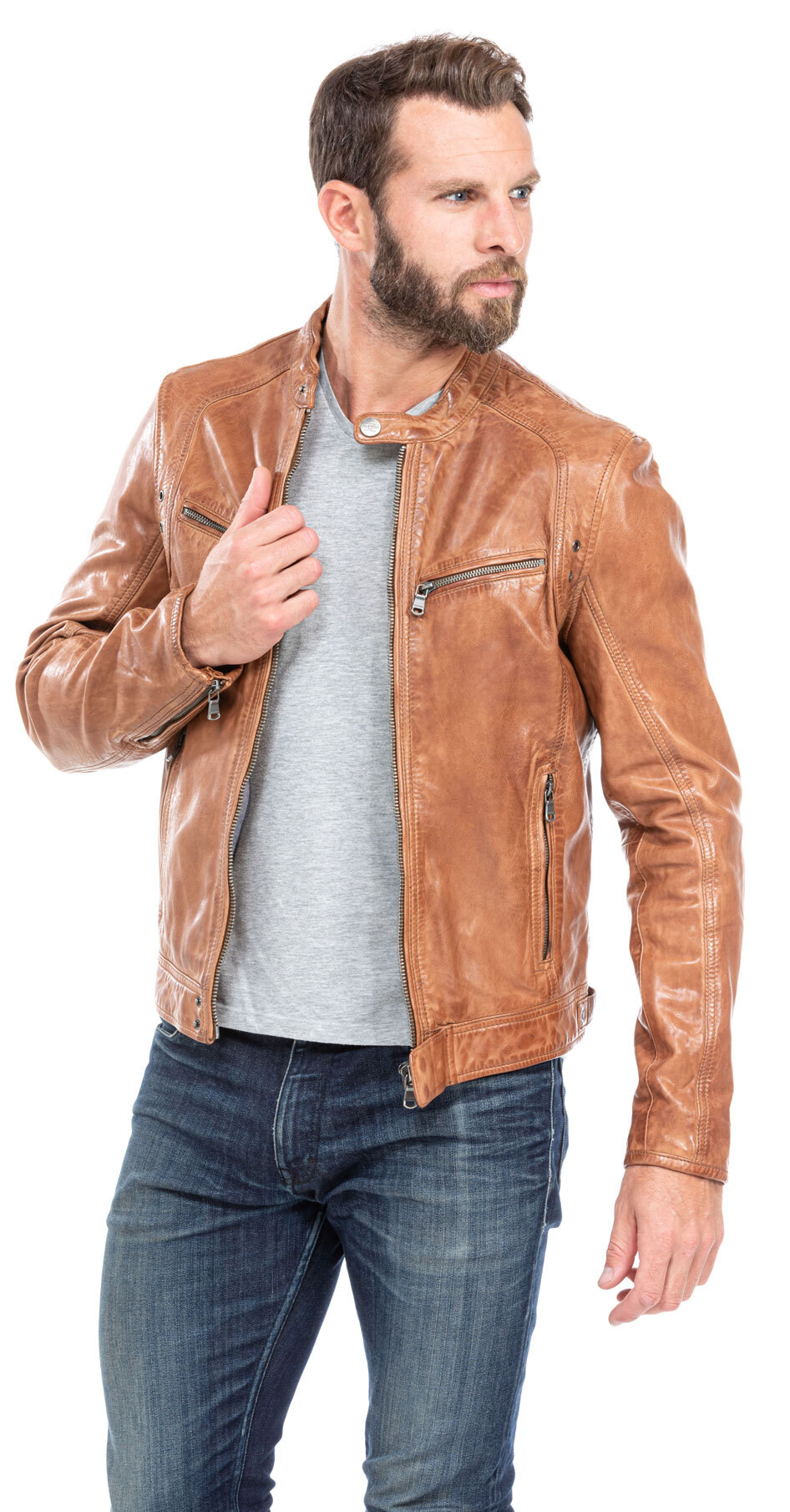 Blouson cuir discount pepe jeans homme