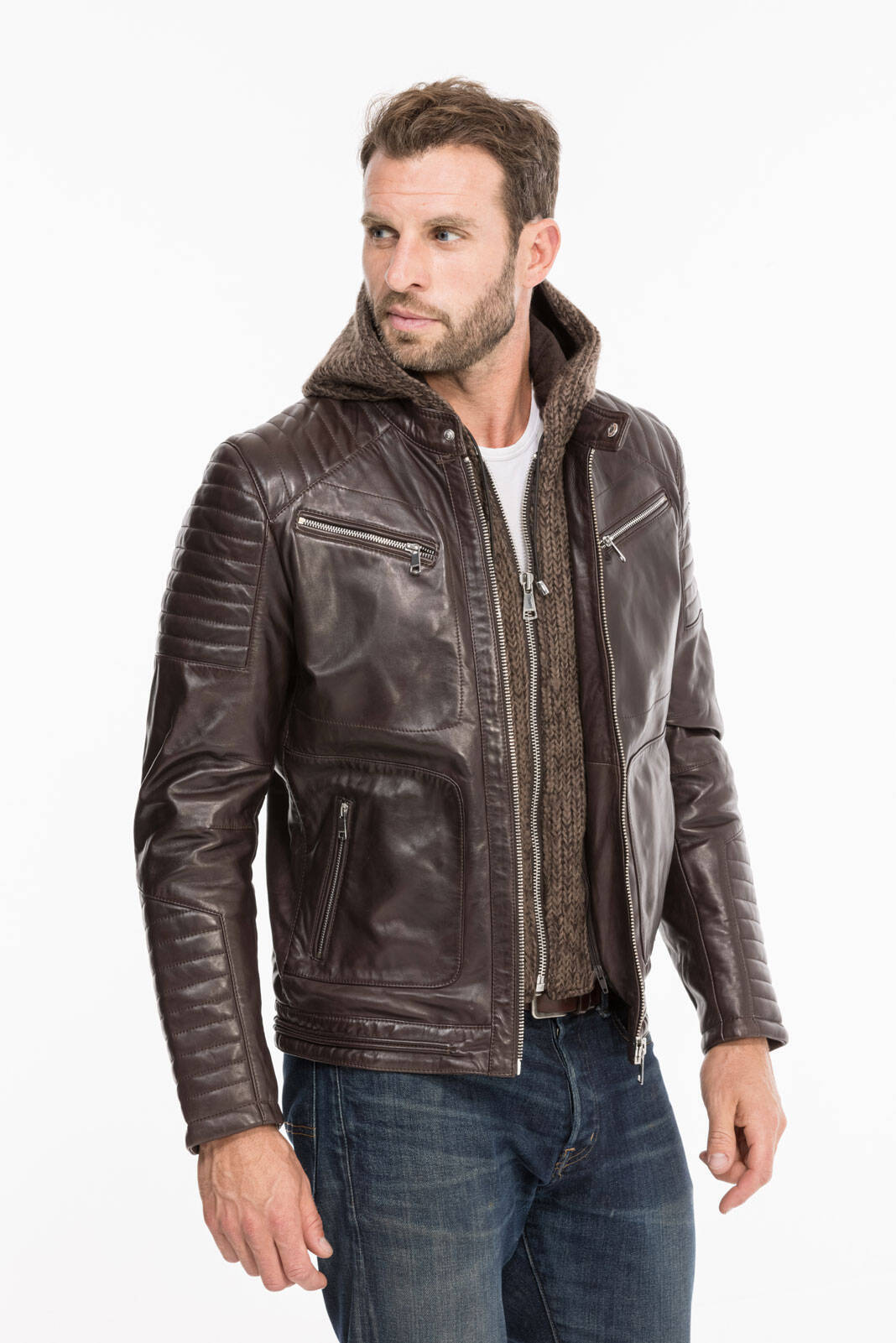 Veste en cuir discount redskins