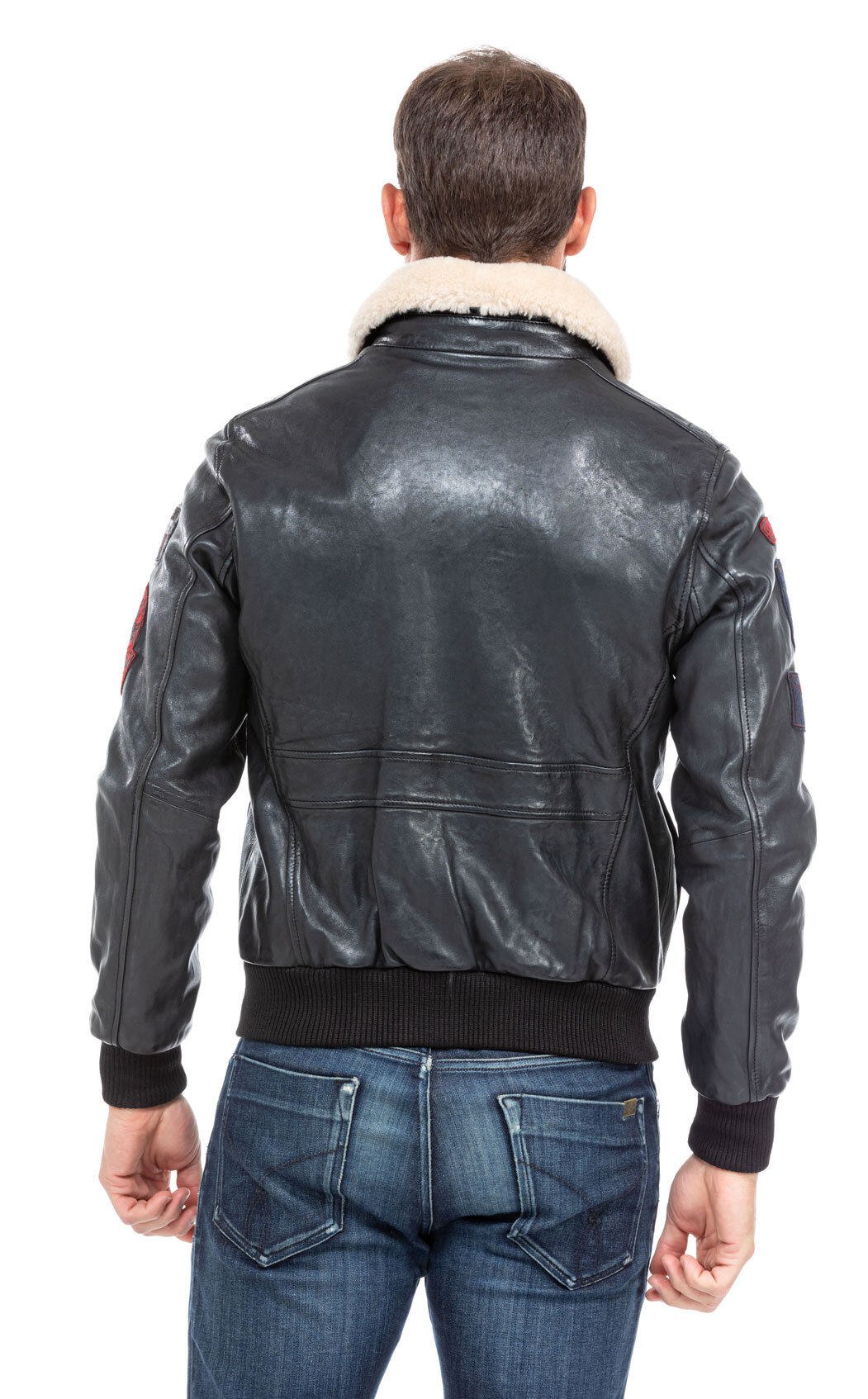 Blouson cuir best sale style aviateur homme