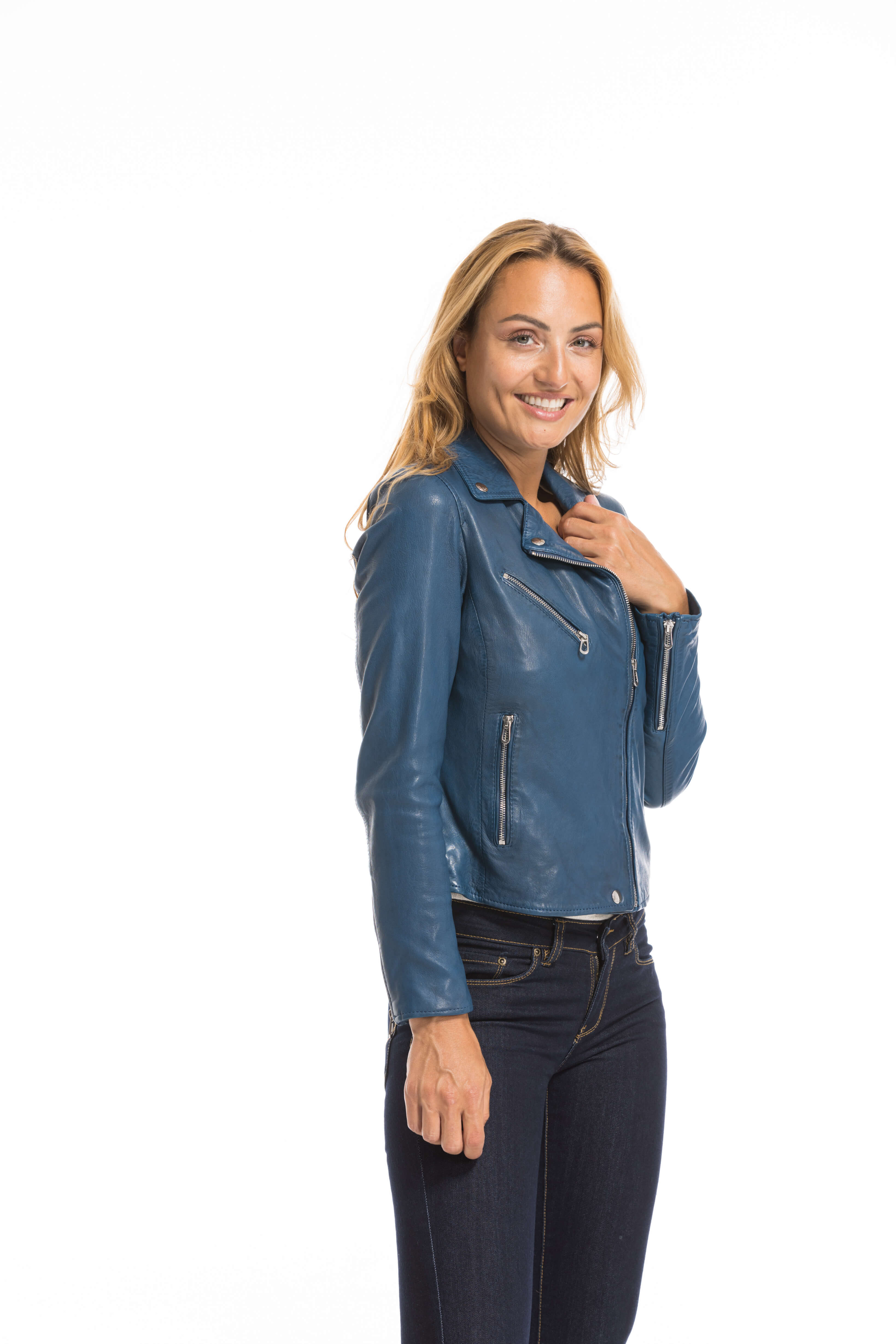 Veste cuir rose discount garden