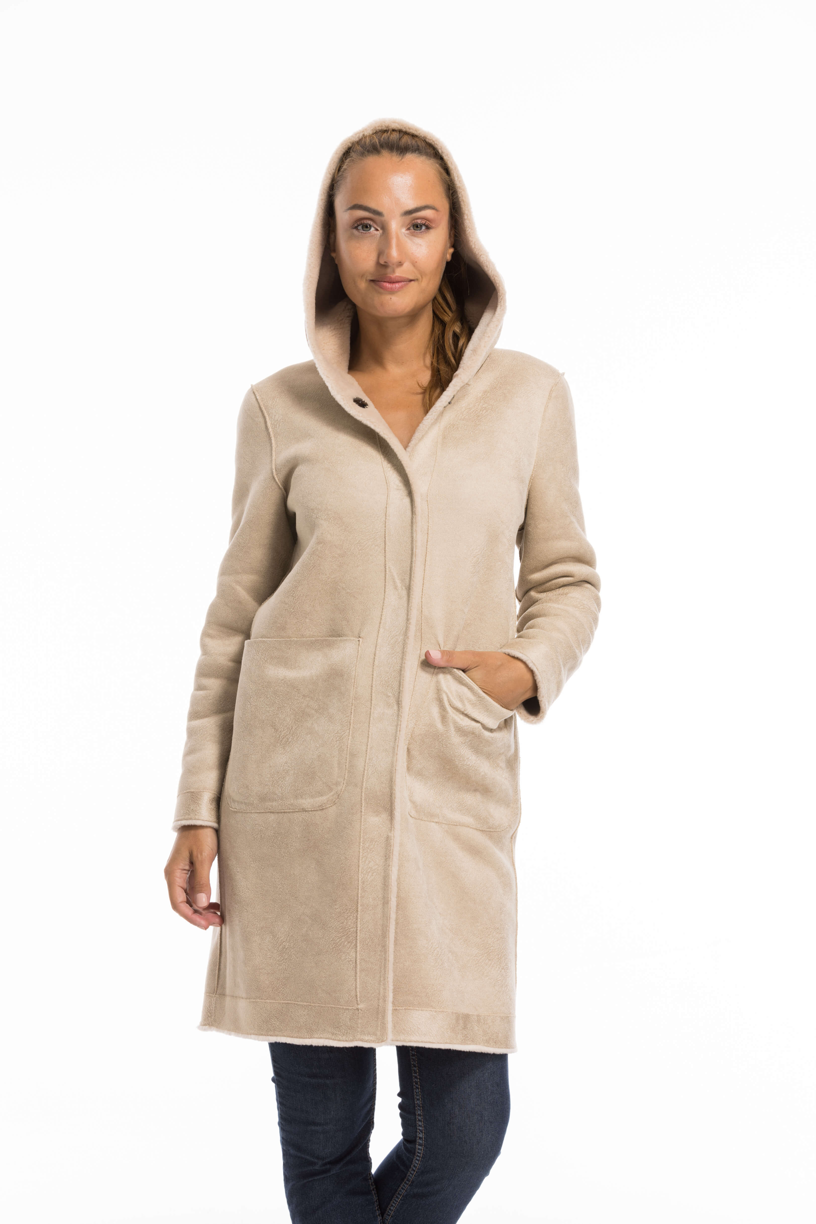 Vêtement en cuir Manteaux cuir beige