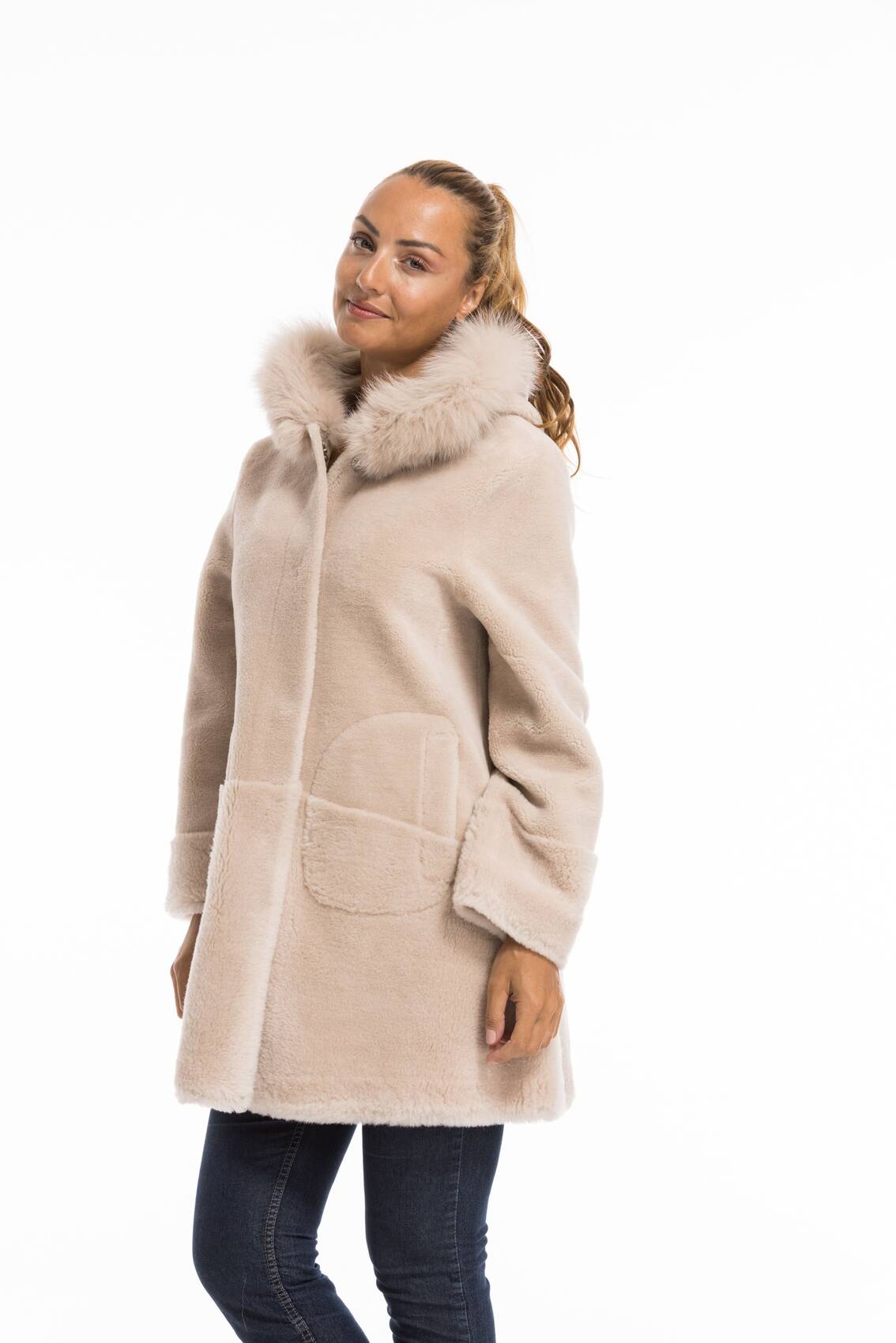 Vêtement en cuir Manteaux cuir beige