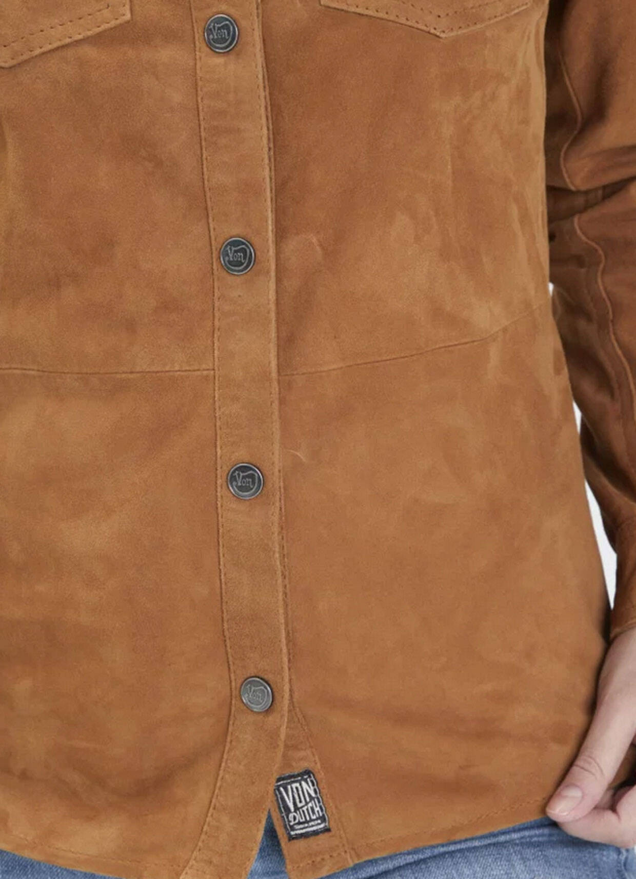 Vêtement en cuir Vestes cuir cognac