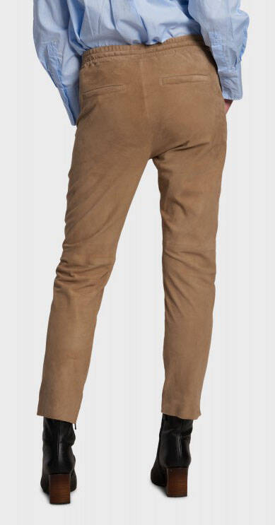 Vêtement en cuir Pantalon cuir beige