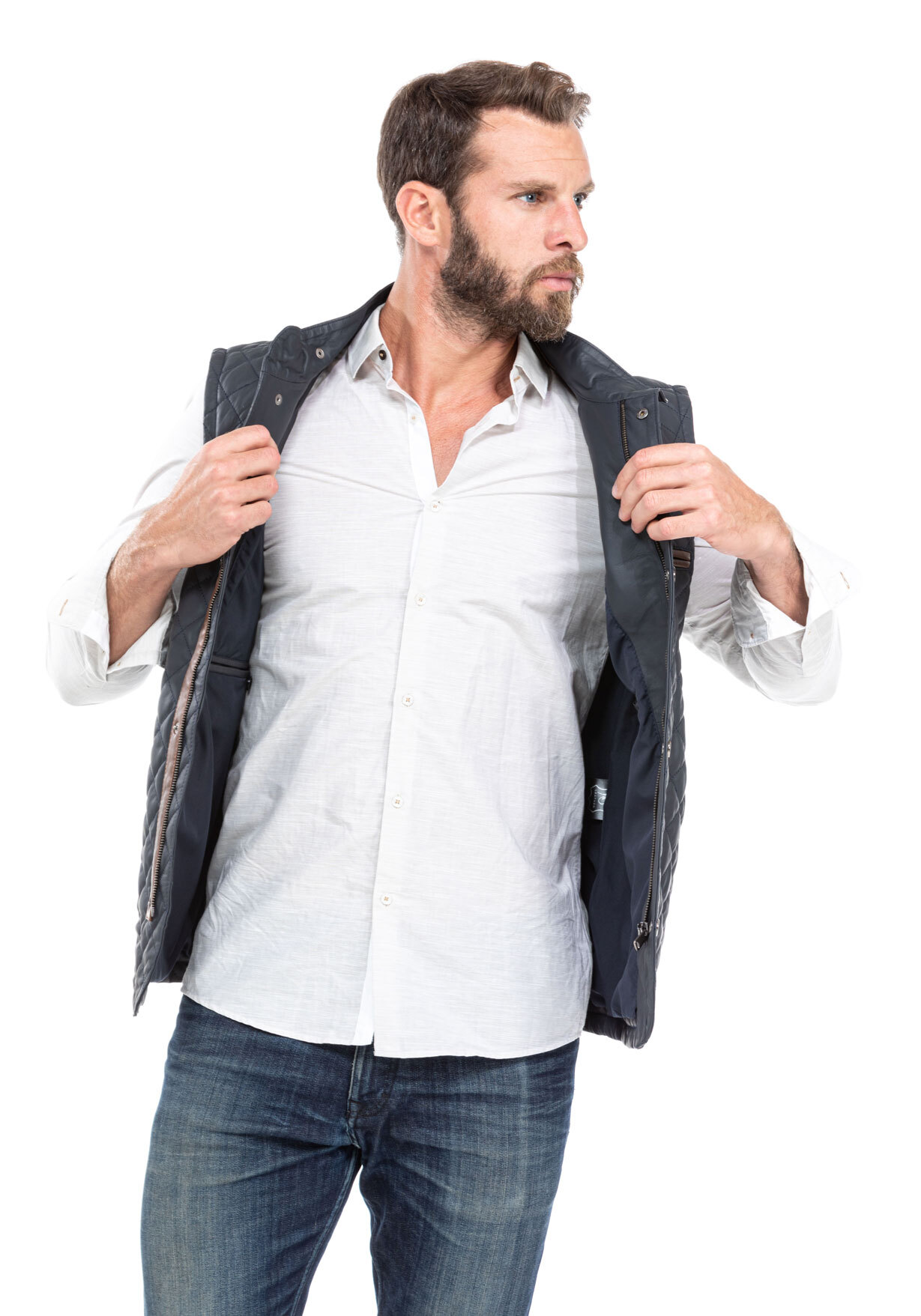 Gilet sans manche homme bleu online marine