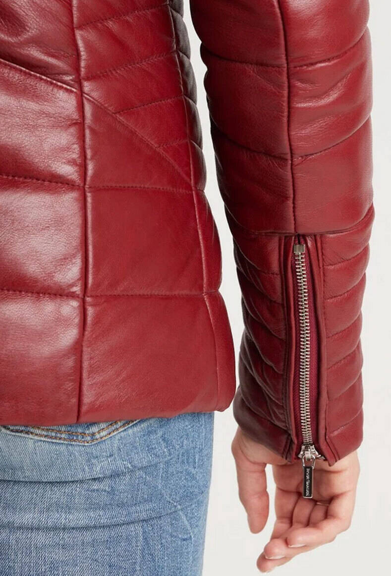 Vêtement en cuir Vestes cuir rouge