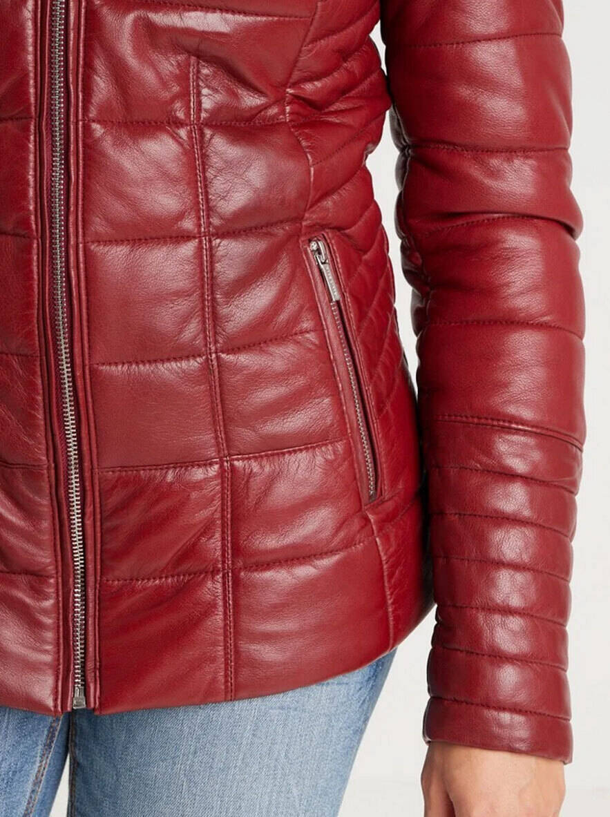 Vêtement en cuir Vestes cuir rouge