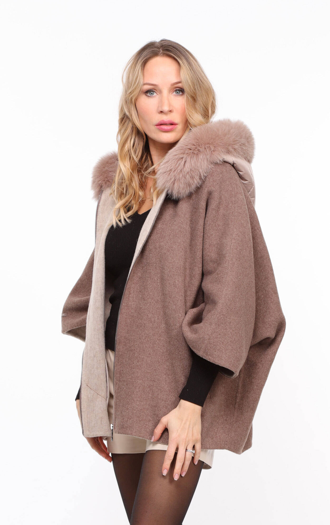 Vêtement en cuir Gilets cuir & fourrure  taupe