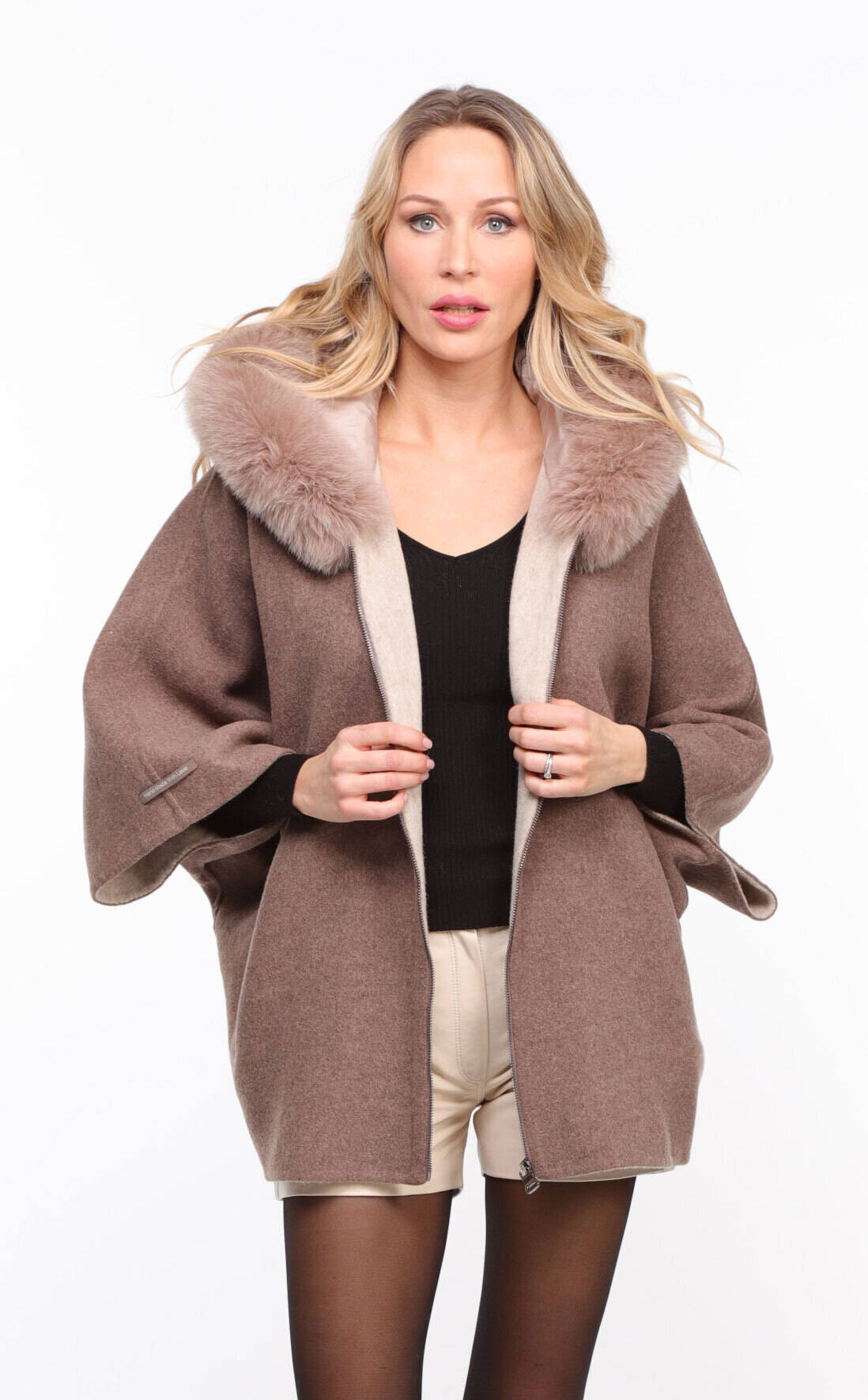 Vêtement en cuir Gilets cuir & fourrure  taupe