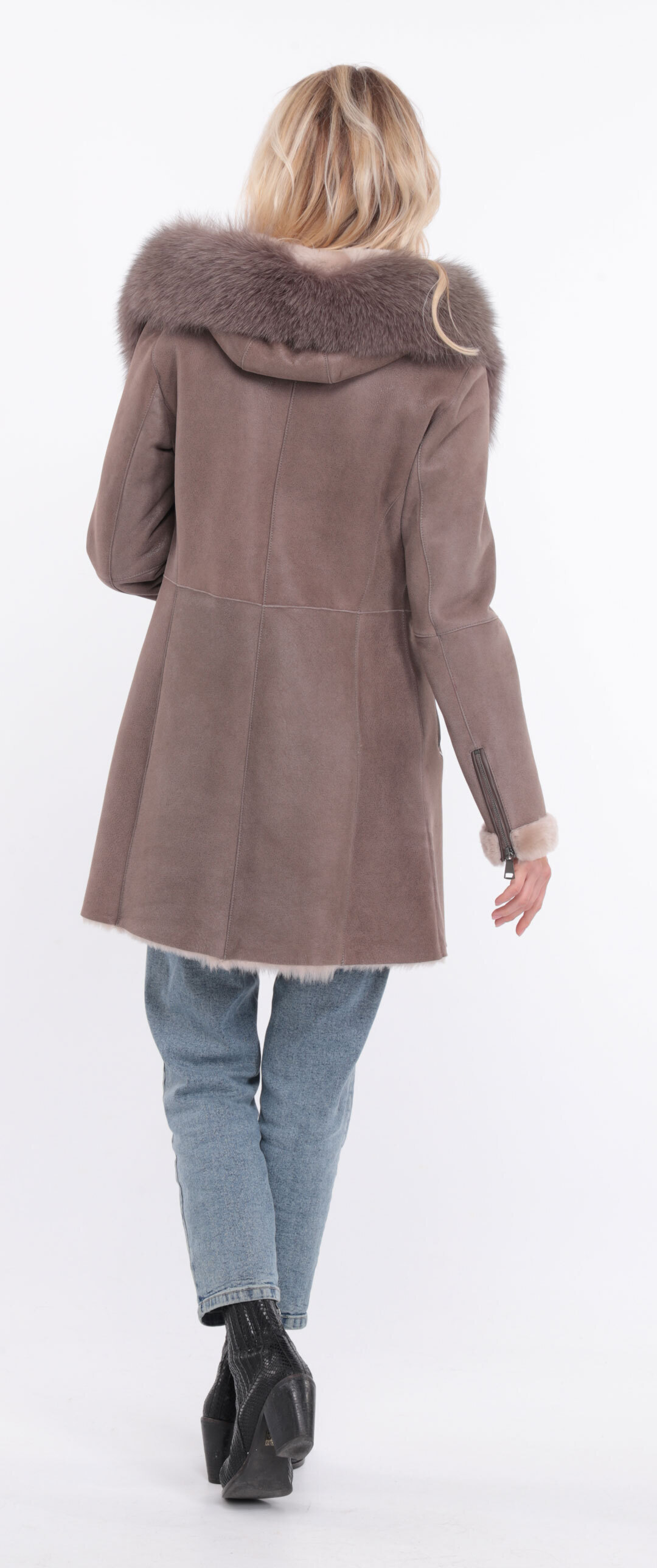 Vêtement en cuir Manteaux cuir taupe