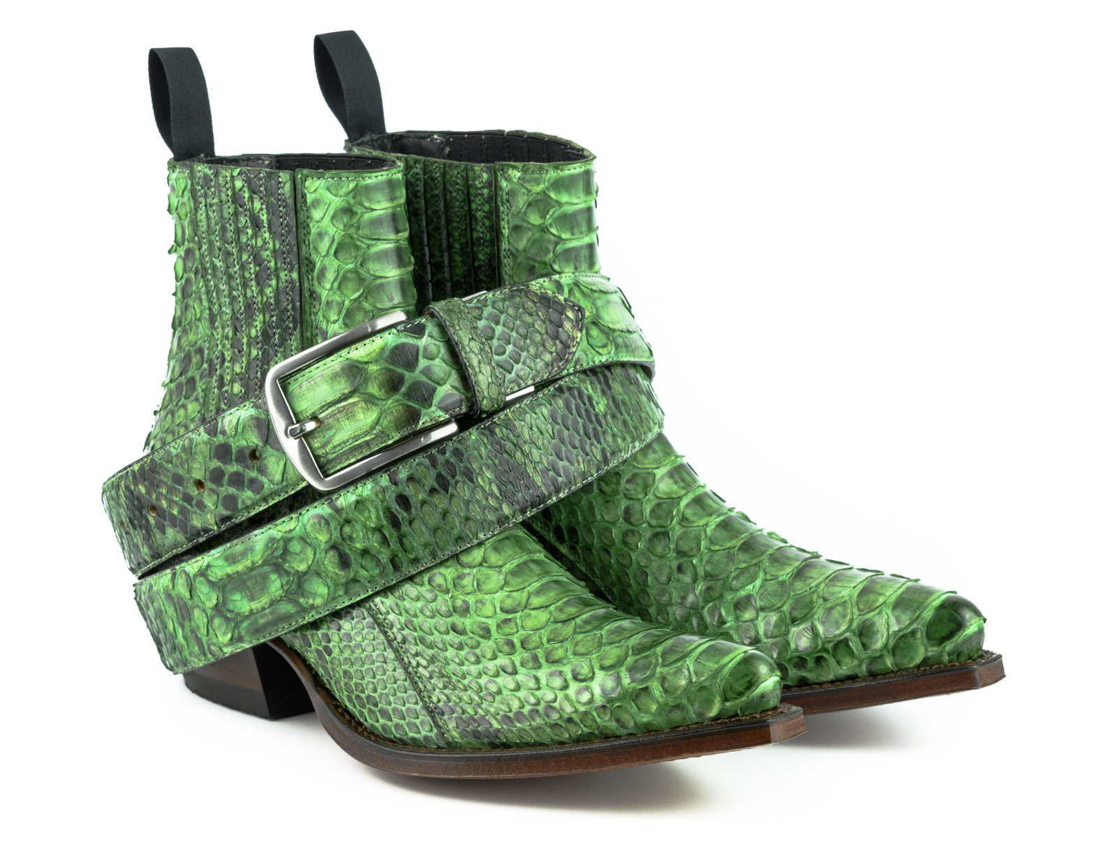 Bottines best sale python vert