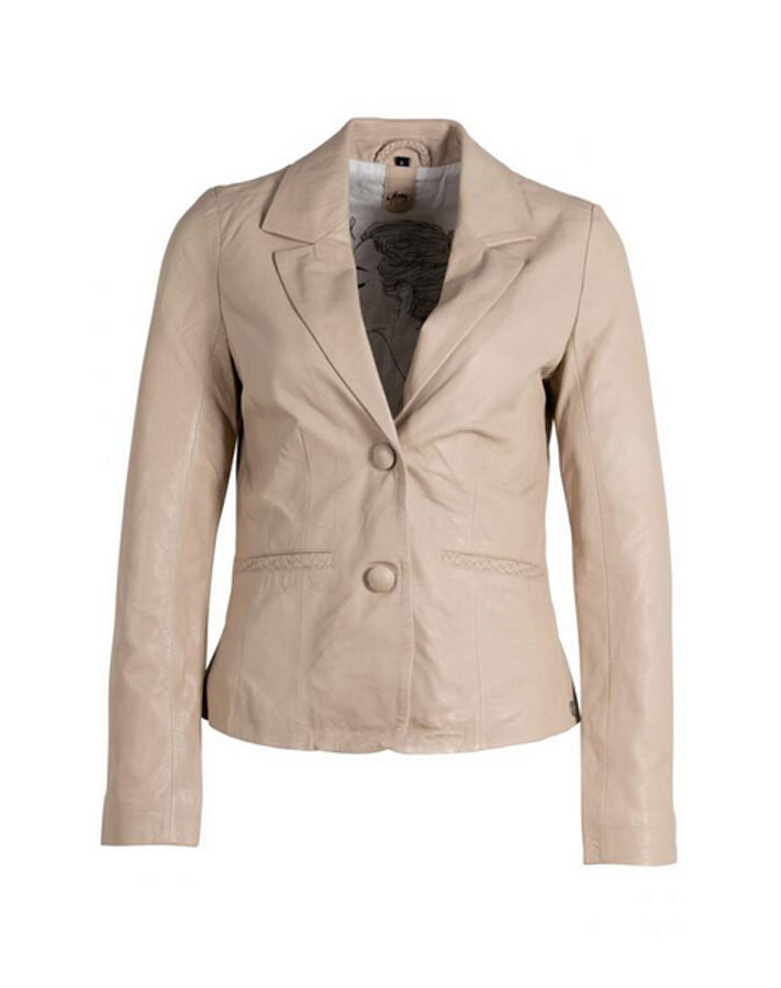 Vêtement en cuir Vestes cuir beige