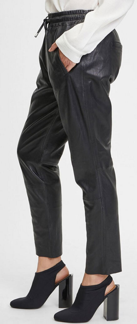 Vêtement en cuir Pantalon cuir noir