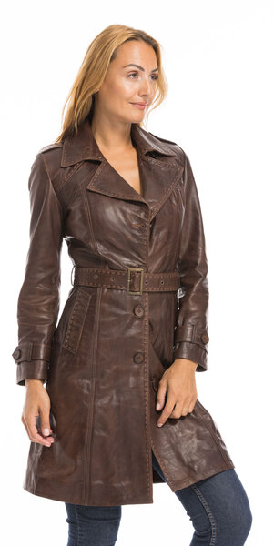 Manteau de cuir online femme