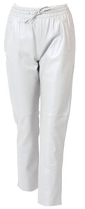 Vêtement en cuir Pantalon cuir blanc
