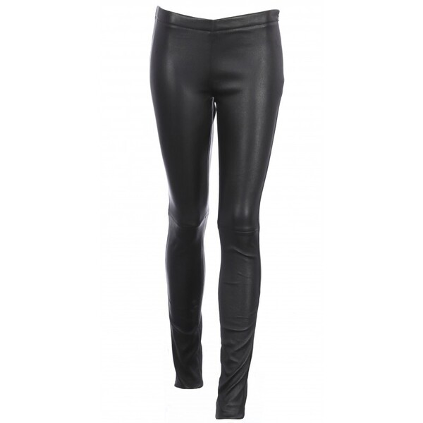 Pantalon cuir femme shops taille basse